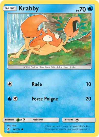 Image de la carte Pokemon Krabby 46/214