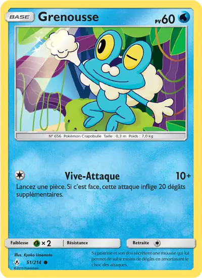 Image de la carte Pokemon Grenousse 51/214