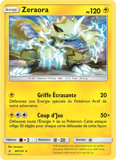 Image de la carte Pokemon Zeraora 60/214