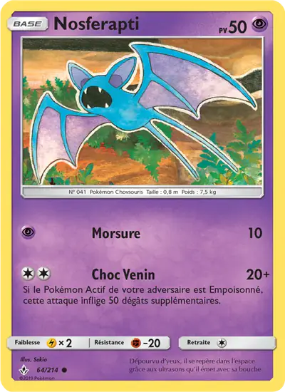 Image de la carte Pokemon Nosferapti 64/214