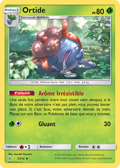 Image de la carte Pokemon Ortide 7/214