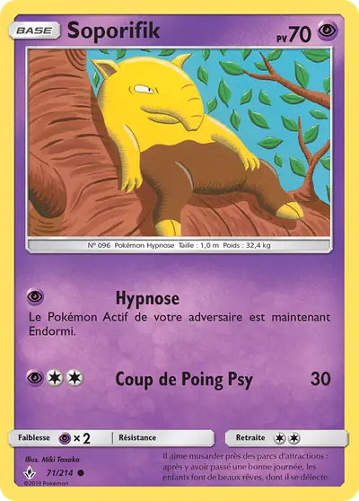 Image de la carte Pokemon Soporifik 71/214