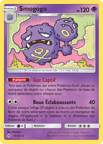 Image de la carte Pokemon Smogogo 74/214