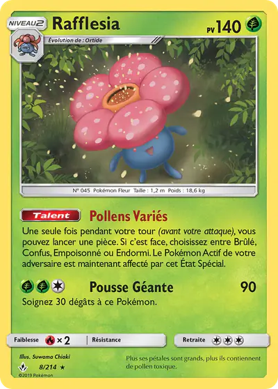 Image de la carte Pokemon Rafflesia 8/214