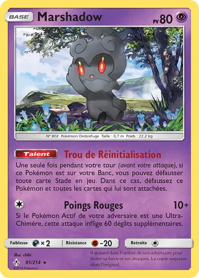 Image de la carte Pokemon Marshadow 81/214
