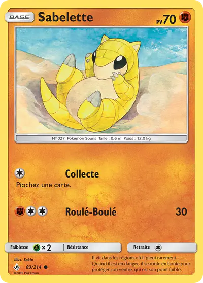 Image de la carte Pokemon Sabelette 83/214