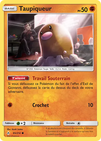 Image de la carte Pokemon Taupiqueur 85/214