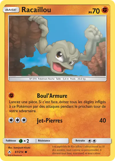 Image de la carte Pokemon Racaillou 87/214