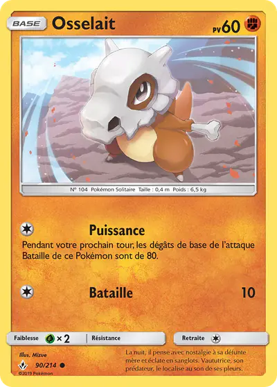 Image de la carte Pokemon Osselait 90/214