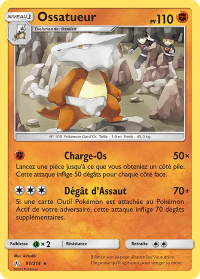 Image de la carte Pokemon Ossatueur 91/214