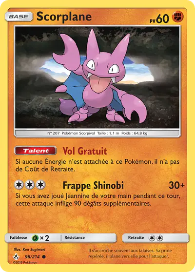 Image de la carte Pokemon Scorplane 98/214