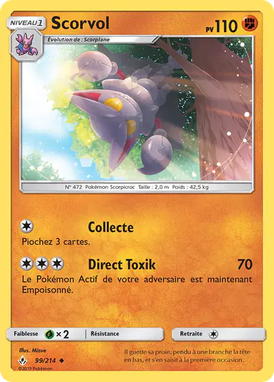 Image de la carte Pokemon Scorvol 99/214