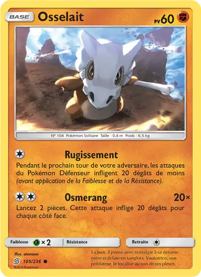 Image de la carte Pokemon Osselait 105/236