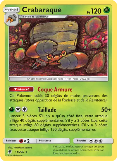 Image de la carte Pokemon Crabaraque 11/236