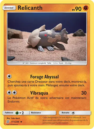 Image de la carte Pokemon Relicanth 111/236