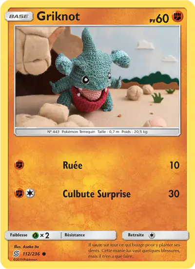 Image de la carte Pokemon Griknot 112/236