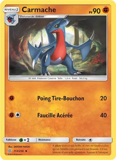 Image de la carte Pokemon Carmache 113/236