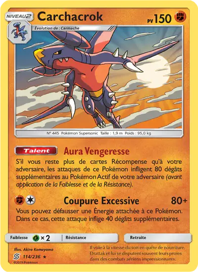 Image de la carte Pokemon Carchacrok 114/236