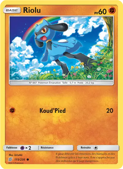 Image de la carte Pokemon Riolu 115/236