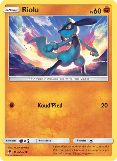 Image de la carte Pokemon Riolu 116/236