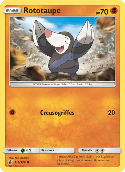 Image de la carte Pokemon Rototaupe 118/236