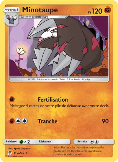 Image de la carte Pokemon Minotaupe 119/236