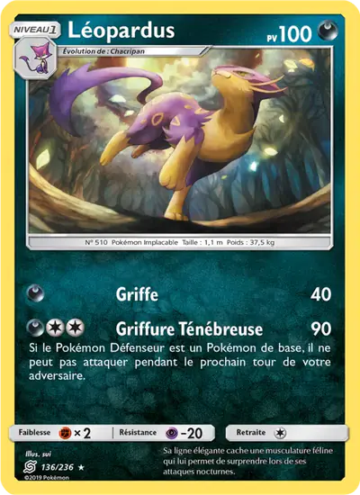 Image de la carte Pokemon Léopardus 136/236