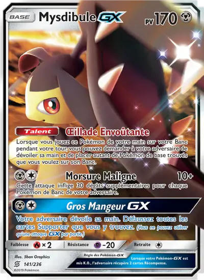 Image de la carte Pokemon Mysdibule GX 141/236