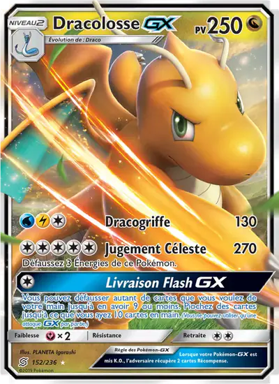 Image de la carte Pokemon Dracolosse GX 152/236