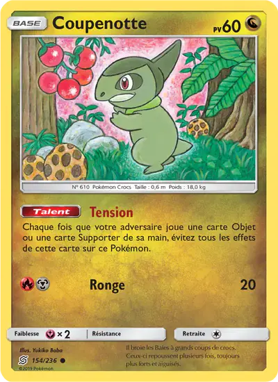 Image de la carte Pokemon Coupenotte 154/236