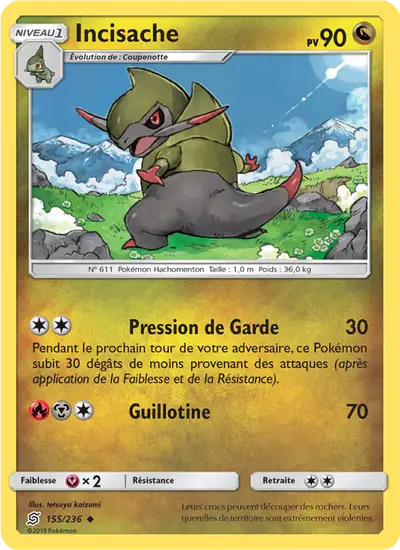 Image de la carte Pokemon Incisache 155/236