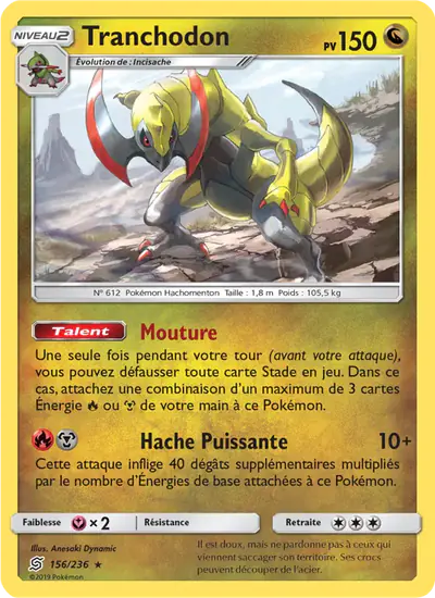 Image de la carte Pokemon Tranchodon 156/236