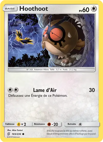Image de la carte Pokemon Hoothoot 165/236