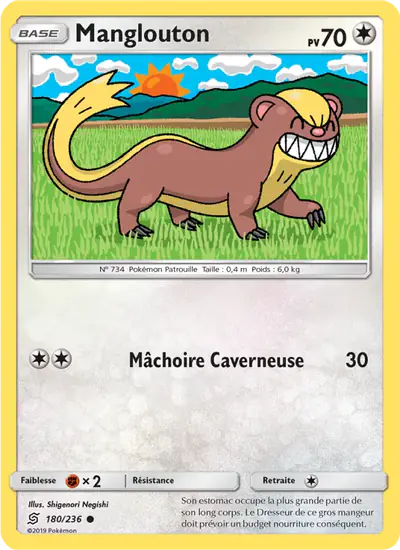 Image de la carte Pokemon Manglouton 180/236