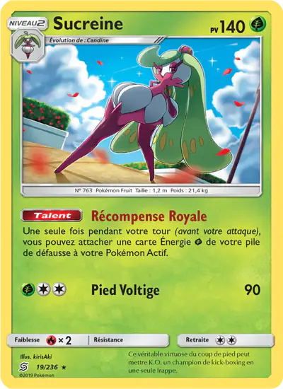 Image de la carte Pokemon Sucreine 19/236