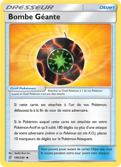 Image de la carte Pokemon Bombe Géante 196/236