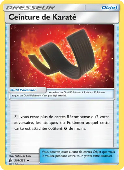 Image de la carte Pokemon Ceinture de Karaté 201/236