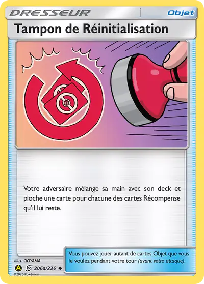Image de la carte Pokemon Tampon de Réinitialisation 206a/236