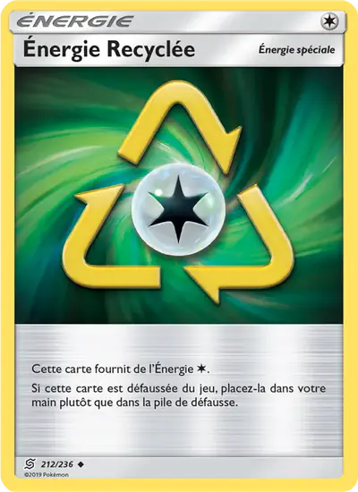 Image de la carte Pokemon Énergie Recyclée 212/236
