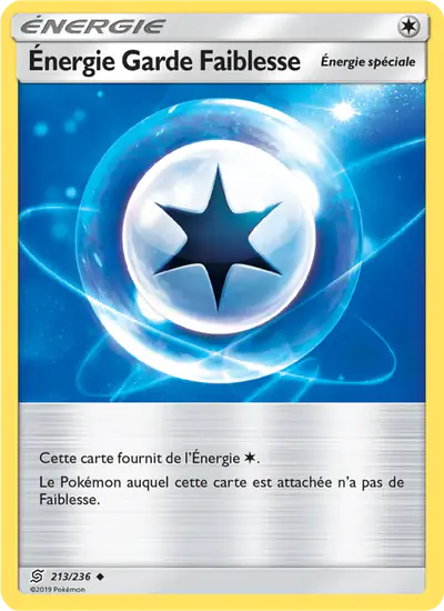 Image de la carte Pokemon Énergie Garde Faiblesse 213/236