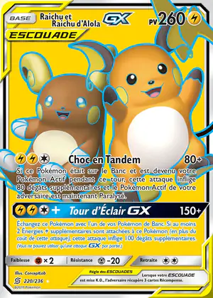 Raichu et Raichu d'Alola GX 220/236