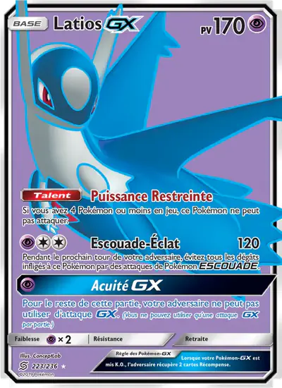Image de la carte Pokemon Latios GX 223/236
