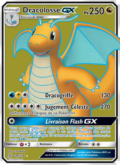 Image de la carte Pokemon Dracolosse GX 229/236