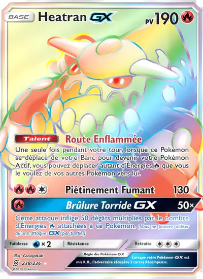 Image de la carte Pokemon Heatran GX 238/236