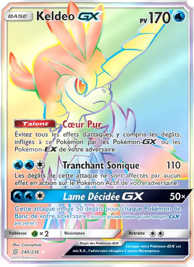 Image de la carte Pokemon Keldeo GX 240/236