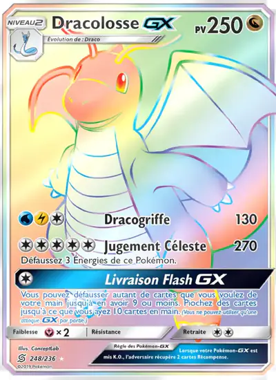 Image de la carte Pokemon Dracolosse GX 248/236