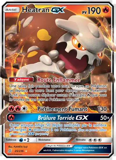 Image de la carte Pokemon Heatran GX 25/236