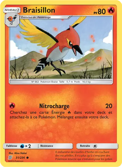 Image de la carte Pokemon Braisillon 31/236
