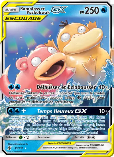 Image de la carte Pokemon Ramoloss et Psykokwak GX 35/236