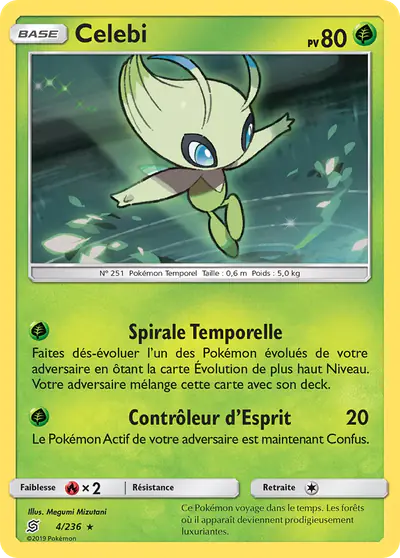 Image de la carte Pokemon Celebi 4/236